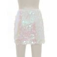 thumbnail image 4 of Kaerm Women's Girls Shiny Sequin Mini Skirt Glitter High Waist Bodycon Miniskirt Pink M, 4 of 6