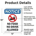 thumbnail image 2 of (2 Pack) No Food No Drink Allowed OSHA Notice Sign 12 Inch X 18 Inch Indoor / Outdoor Rust-Free Aluminum Metal Signs for Workplace, Workshop, and Construction Site, Made in the USA, 2 of 8