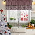 thumbnail image 5 of 2 Pack Valances for Window, Boho Red Brown Flower Short Curtains for Kitchen Bedroom Living Room, Abstract Bohemia Pesley Floral Rod Pocket Small Window Treatment Valance Drapes 42 x 12 Inch, 5 of 8