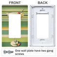 thumbnail image 3 of Yayeee Rocker Switch Wall Plate 1-Gang 4.6"x2.9" Home Decorative Outlet Cover, Colorful Martini, 3 of 6