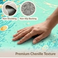 thumbnail image 6 of ODIKA 2'x3' Washable Accent Rug Pet Friendly, Bedside Mat Green Coral Ocean Seafoam with Octopus Cheerful Sea Life Turtles and Starfish for Bedroom, Nursery, RV, 6 of 7