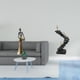 thumbnail image 2 of Elegante escultura de resina de una pensadora tribal, figura femenina africana, arte abstracto, decoración para el hogar, hoteles, estanterías, ,, 2 of 8