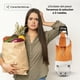 thumbnail image 4 of Carrito Plegable Multifuncional Queen Sense Ideal Para Mandado Supermercado Con Bolsa De Lona Color Naranja, 4 of 6
