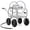 Silver, variant on Costway Garden Hose Reel Cart with 4 Wheels, Storage Basket, 300 FT of 5/8” Large Capacity Green