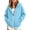 Blue, variant on RYRJJ Kids Zip Up Hoodie Jackets School Uniform Girls Boys Sweatshirt Oversized Y2K Fall Hooded Outwear Preppy Clothes