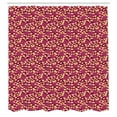 thumbnail image 2 of Ambesonne Popcorn Shower Curtain, Movie Night Theatre Treats, 69"Wx70"L, Dark Magenta Mustard, 2 of 4
