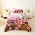 thumbnail image 2 of Castle Fairy Cartoon Rescue Vehicle Twin Comforter Sets 3-Piece for Kids, Cute Fire Police Ambulance Bedding Set for Bedroom, Light Blue,Pink Reversible, 2 of 6