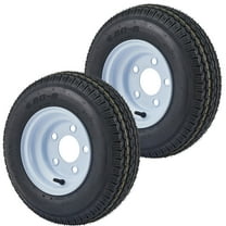 2pack 4.80-8 4.80x8 480-8 4.80-8 Trailer Tires with 8'' Rims, 5 Lug on 4.5'', Load Range C, 6PR