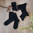 thumbnail image 3 of Bamboo Kids School Uniform Dress Socks Unisex Soft Crew Youth Socks 6 Pairs (as1, age, 11_years, 15_years, Black, 11-15 Years), 3 of 6