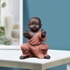 thumbnail image 5 of Escultura de monje de cerámica estatua de Buda chino decoración para exhibición de escritorio Oficina dormitorio decoración de - Naranja Sunnimix estatua de monje de kung fu, 5 of 7