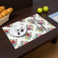 thumbnail image 2 of Placemat, Pioneer Flower Floral Print Pattern Place Mats Table Mat Set Of 2, PVC Washable Placemats for Party Kitchen Dining Decoration, 18x12 Inch, Fade Resistant, 2 of 6