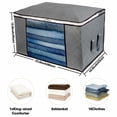 thumbnail image 4 of Large Anti Dust Clothes Storage Bag Quilt Blanket Storage Sort Home Organizer 1Pcs, 4 of 7