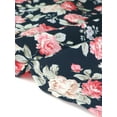 thumbnail image 5 of INSPIRE CHIC Women's Peter Pan Collar Half Placket Vintage Floral Dresses, 5 of 5