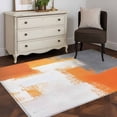thumbnail image 4 of Rectangle Area Rug 4x6ft, Abstract Modern Graffiti Art Non-Shedding Washable Area Rug, Orange White Gray Oil Painting Non Slip Low-Profile Rugs for Living Room, Bedroom Dining Room, 4 of 9