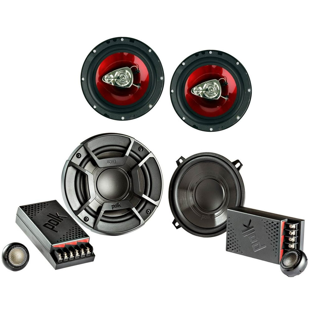 Polk Audio 5.25" 2 Way Car Speakers + Boss 6.5 Inch 3Way Car Audio