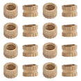 thumbnail image 1 of Wekity Thread Embedment Nut M3x4x3mm Copper Knurled Threaded Insert Nuts Assortment for Electrical Appliances Gold Tone 100Pcs-0621, 1 of 5