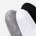 thumbnail image 5 of 3 Pairs/Lot Men's Socks Black White Business Casual Simple Versatile Solid Color Breathable Cotton Sports Mesh Short Socks, 5 of 5