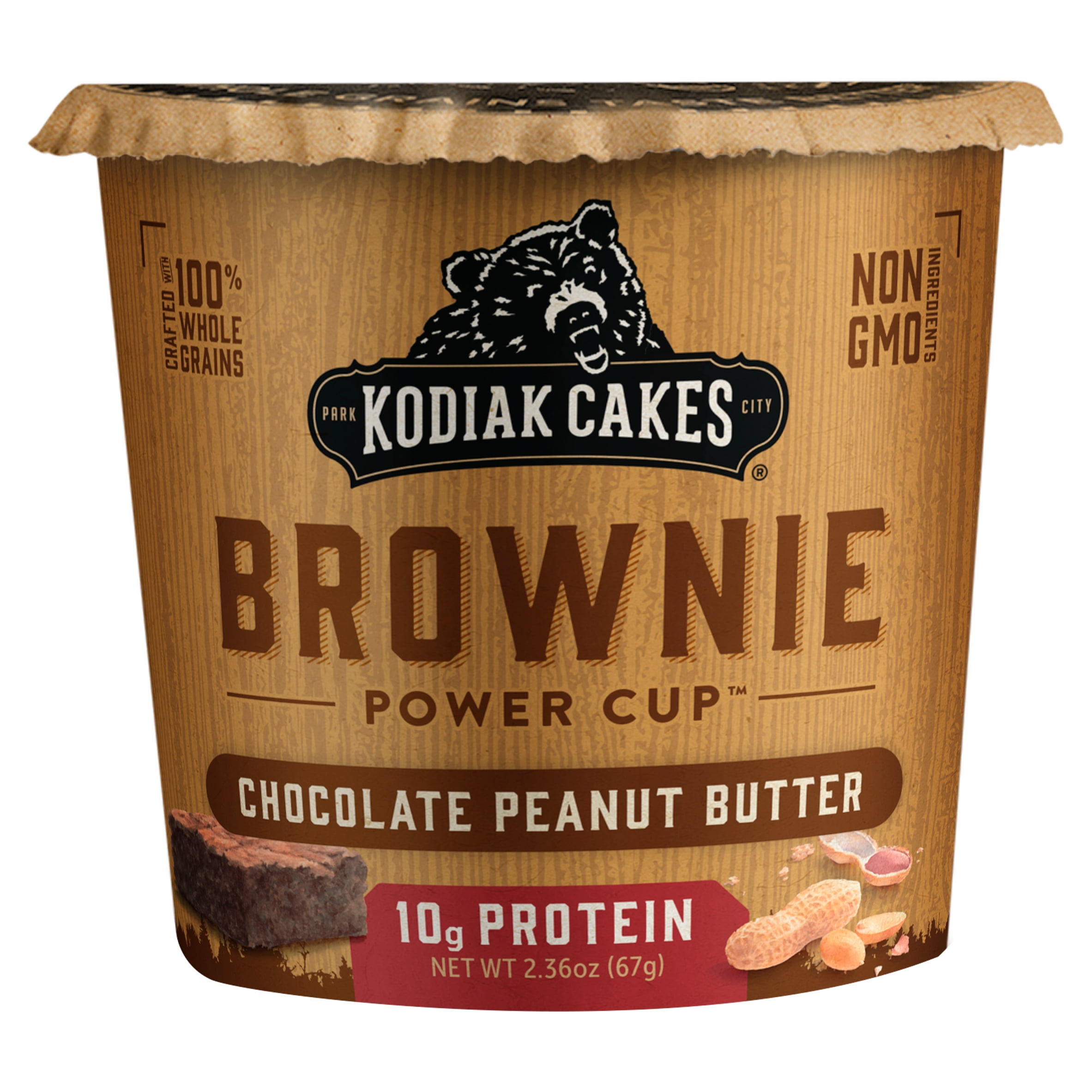 Kodiak Cakes Power Cup Chocolate Peanut Butter Brownie, 2.36 oz