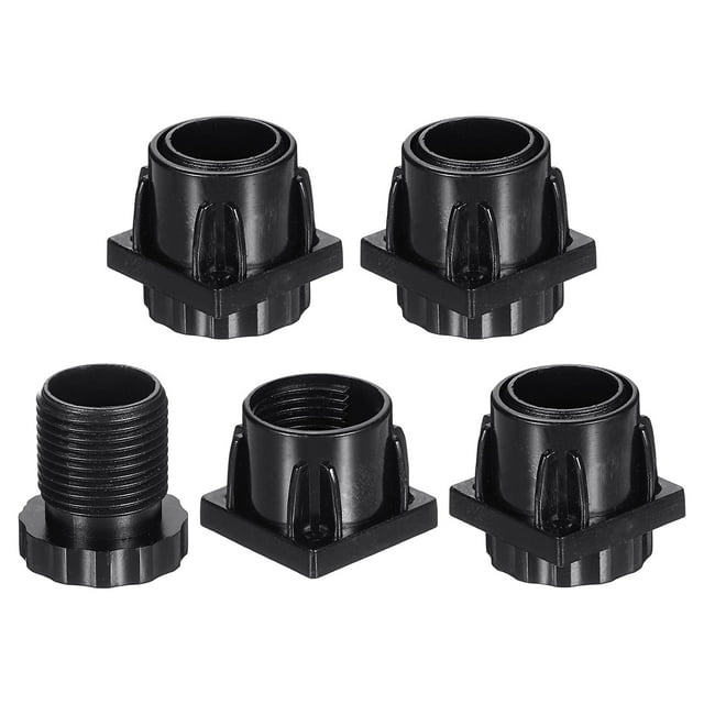 Patas de nivelación Uxcell, inserto de tubo cuadrado de plástico para muebles de 25x25mm