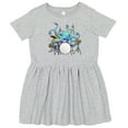 thumbnail image 3 of Inktastic Cute Blue Octopus Drumming Girls Toddler Dress, 3 of 5