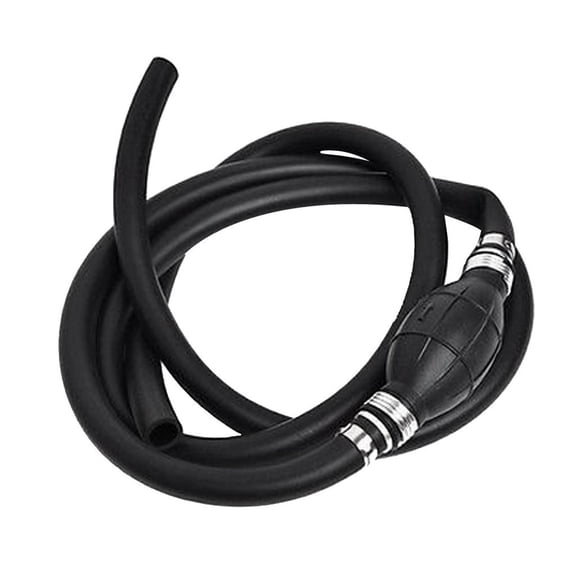 8mm (5/16") Marine Fuel Line With Primer Bulb & Check Valve, EPA Compliant Low Permeation Gas Hose For Outboard Motors, RVs & Boats,Black