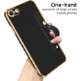 thumbnail image 4 of iPhone SE Case,iPhone SE Phone Case,iPhone 7/8 Case,Slim Soft TPU with Adjustable Wristband Kickstand Scratch Resistant Shockproof Protective Cover for Apple iPhone SE 2/3 4.7", Black Golden, 4 of 18