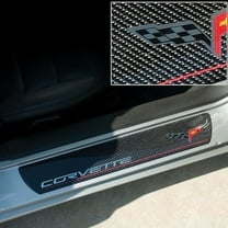 Corvette Door Sill Plates - Carbon Fiber with C6 Logo : C6