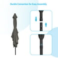 thumbnail image 6 of Sonerlic 10 x 7ft Outdoor Patio Umbrella,Aluminium Frame MarketTable Umbrella for Garden,Deck and Pool,Gray, 6 of 8