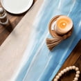 thumbnail image 3 of Navy Blue Waves Coastal Table Runner 72 Inches, Summer Beach Ocean Seaside Bed Runner Dresser Scarves Tabletop for Indoor Outdoor Parties/Ceremony/Banquet, 14" x 72", 3 of 9
