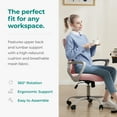 thumbnail image 5 of edx Ergonomic Office Chair, Mesh Desk Chair with Fixed Armrests for Home Office Standing Desk, Pink, 5 of 7