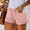 Pink, variant on Shorts for Women Casual Elastic High Waisted Comfy Lightweight Versatile Straight Leg Shorts Summer Shorts with Foldable Hem and Pockets