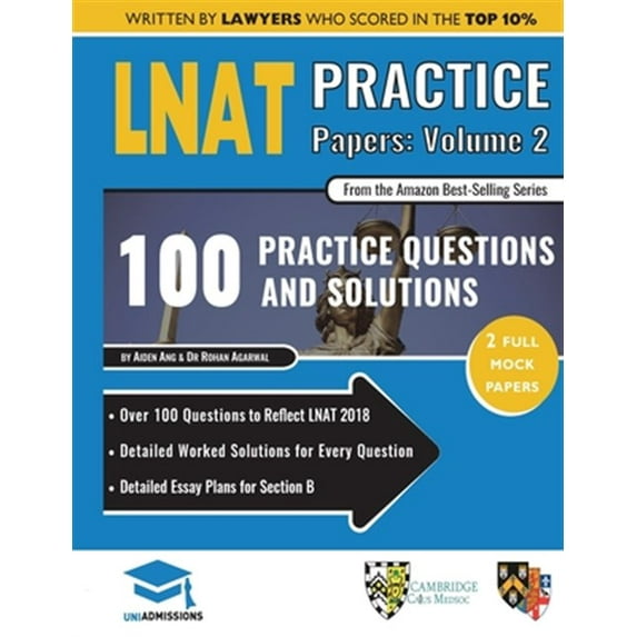 Pre-Owned Lnat Practice Papers Volume Two: 2 Full Mock Papers, 100 Questions in the Style of the Lnat, Detailed Worked Solutions, Law National Aptitude Test, Un
