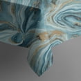 thumbnail image 5 of Blue Gold Marble Pattern Square Tablecloth,Waterproof Square Table Cover,Wipeable Spillproof Washable Table Cover for Home Kitchen Party Decor 42"X42"(107x107cm), 5 of 6