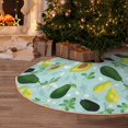 thumbnail image 5 of Daiia Avocado Flowers And Leaves Drawing Merry Christmas Tree Skirt , Xmas Large Lace-up Tree Skirt, Santa Snowflakes Rustic Home Decorations New Year Party Farmhouse Decor-48", 5 of 6
