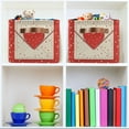 thumbnail image 6 of 2 Pack Storage Bins with Handle Fabric Organizer Basket Foldable Box Valentines Day Love Letter 14.2x10.2x8.3, 6 of 8