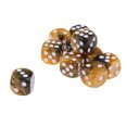 thumbnail image 3 of 10 Dados de acrílico D6 Zulema manchados Amarillo gris, 3 of 7