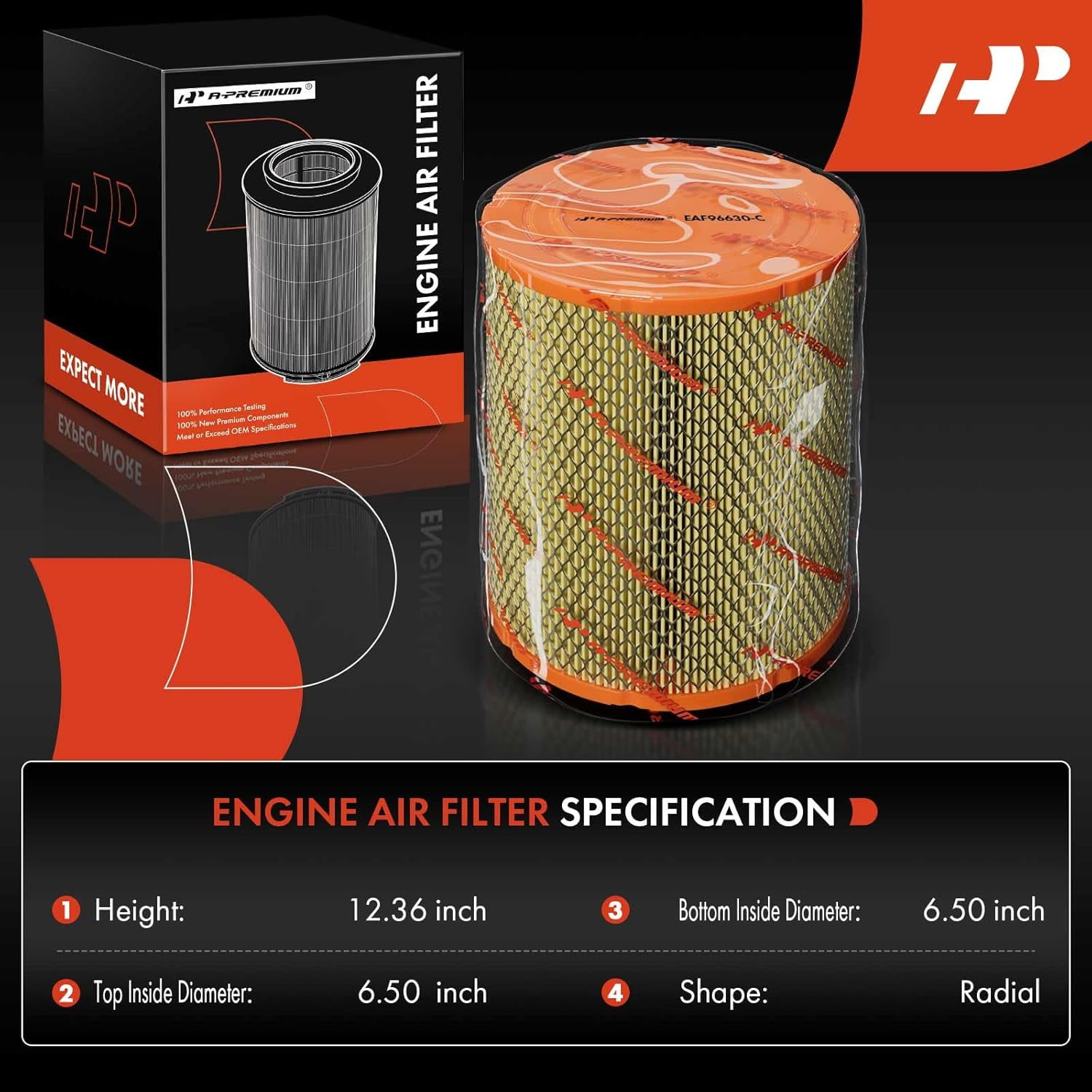 A-Premium 2-PC Engine Air Filter Compatible with Ram ProMaster 1500 2014-2023, ProMaster 2500 2014-2023, ProMaster 3500 2014-2023, 3.6L