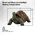 thumbnail image 2 of XBrand Brown and Black Concrete/MgO Walking Turtle Statue, Indoor or Outdoor Décor, Garden Décor, Turtle Statuary 16" x 28" x 14", 2 of 5