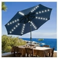 Jiowenm 10Ft Patio Umbrella, Table Umbrella with 40 LED Lights, Outdoor