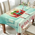 thumbnail image 4 of Coolnut Santa Claus Tablecloth, Waterproof Washable Polyester Square Table Cover, Durable Tablecloth for Kitchen Dining Table Party Decor, 60"X 90", 4 of 7