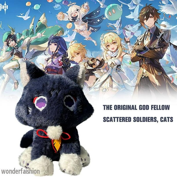 Anime Scaramouche Gato Lindo Peluche Muñeca 25cm Genshin Impacto Wanderer Mascota Cosplay Relleno Almohada Juguete Cumpleaños Gao Jinjia unisex