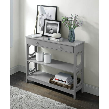 Omega 1 Drawer Console Table, Gray