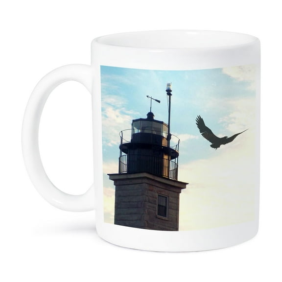 3dRose, Lighthouse With Eagle, 11oz Mug