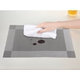 thumbnail image 6 of Unique Bargains Set of 8 Washable Wipeable Heat Resistant Table Placemat White Gray, 6 of 6