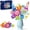 Pink, variant on PLAXSOON Flower Bouquet Set, 888-Piece Botanical Building Blocks for Valentine's Day
