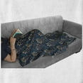 thumbnail image 6 of Bohemian Soft Flannel Fleece Throw Blanket, Vintage Pattern with Flowers Nature Inspired Hippie Blossoms, Cozy Plush for Indoor and Outdoor Use, 70" x 90", Teal Beige and Cinnamon, by Ambesonne, 6 of 6