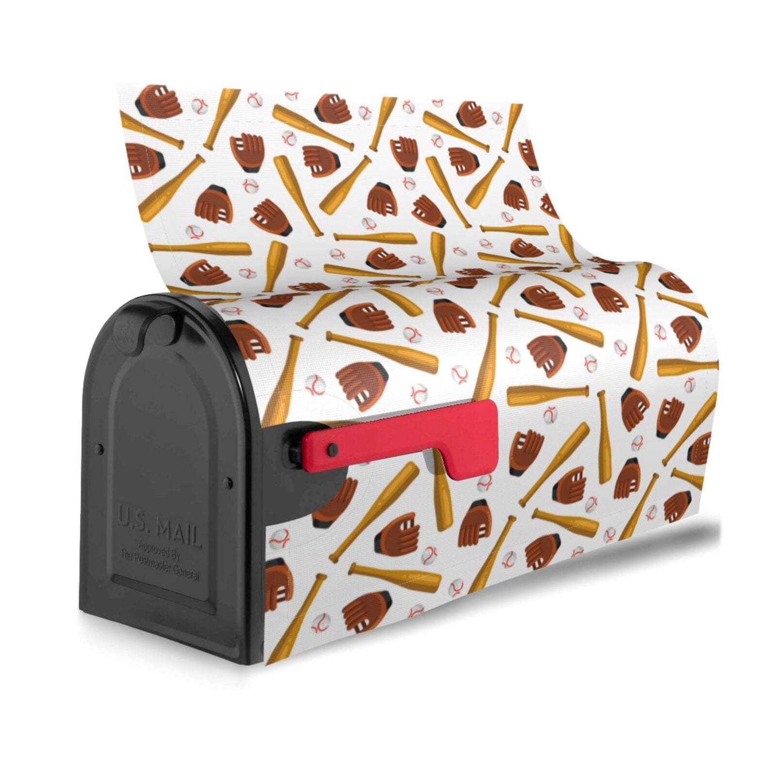 Xecao Baseball Sport for Mailbox Cover with Magnetic Strips, Waterproof and Sunscreen, Adds a Decorative Touch to Your Garden Yard.
