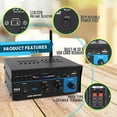 Pyle PCA2 80 Watt Stereo Sound Speaker Amplifier Receiver Home Audio