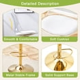 thumbnail image 6 of StnTalk Adjustable Swivel Bar Stools with Backs, Set of 2 Clear Barstool with Footrest, Modern Counter Height Chairs with White PU Cushion & Gold Metal Legs for Kitchen Island Bar Pub, 6 of 7