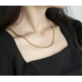 thumbnail image 2 of Round Box Chain Gold Plated Stainless Steel Necklace Men Women 16"-32", 2 of 4